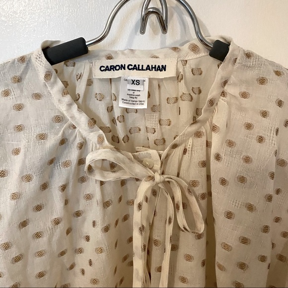NWOT Caron Callahan Isola Top In Clipdot - Picture 6 of 8